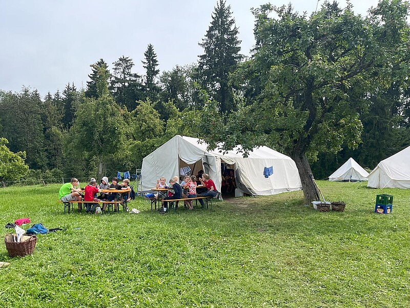 Zeltferien auf dem Bauernhof