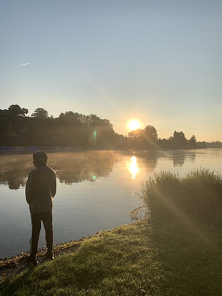 Mit den Kajaks flussabwärts